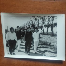 1961年，刘少奇视察大庆油田，右为石油工业部副部长康世恩