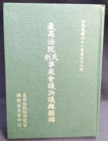 最高法院民刑事庭會議決議類編