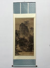 宋 李成 晴峦萧寺图宋裱立轴 纸本 画心111x56.5cm 整轴191x67cm