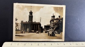 民国抗战时期武汉汉口江汉关大楼建筑街景原版老照片
