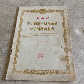 《关于肃清一切反革命分子问题的报告》