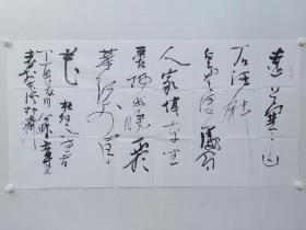 保真书画，贵州书法家协会副主席，章维崧（杜牧诗词）四尺整纸书法68.5×136cm，软片。