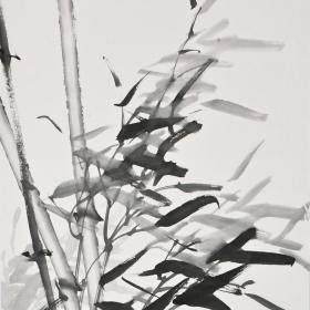 林永发《清风》保真 著名画家，尤其擅长墨竹，兼善山水画创作。1957年8月生于辽宁省抚顺市，现为辽宁省美术家协会会员，国家一级美术师。
