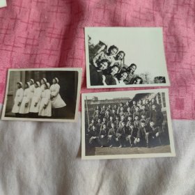 五十年代左右的学生照片3张