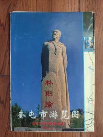 【旧地图】奎屯市游览图  4开  1994年4月1版1印