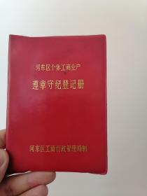 河东区个体工商业户遵章守纪登记册 90年代
照片被撕