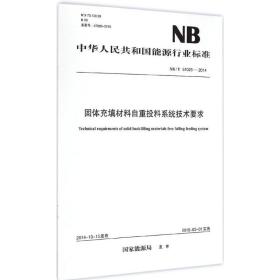 【正版新书】 固体充填材料自重投料系统技术要求 能源局 发布 中国电力出版社