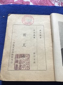 民国旧书 两兄弟1945初版