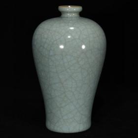 汝窑冰裂纹梅瓶，15.5×9.5，