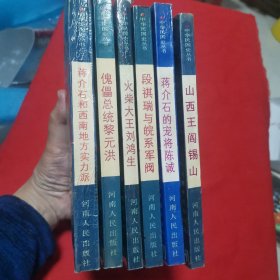 中华民国史丛书 第三批：蒋介石和西南地方实力派、蒋介石的宠将陈诚、段祺瑞与皖系军阀、傀儡总统黎元洪、山西王阎锡山、火柴王刘鸿生（六本合售品好）