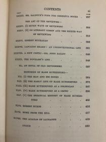 书话精品： A Bookman's Letters  《书迷通信集》1913年出版，布面精装本，书顶烫金，毛边本（底部毛边）