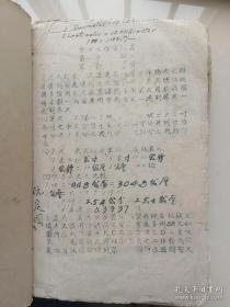 民国大学油印本（金工工作法）大厚册， 阮定国编著，1948年土木系。