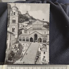 F1537外国实寄明信片意大利1965年 建筑 阿马尔菲La Cattedrale 大教堂 如图
