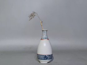 古玩旧藏清代青花观音瓶