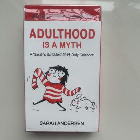 Sarah's Scribbles 2019 Deluxe Day-To-Day Calendar: Adulthood Is a Myth 英文日历 涂鸦日历 未拆封