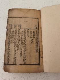 木刻古籍 新科試策法程单册