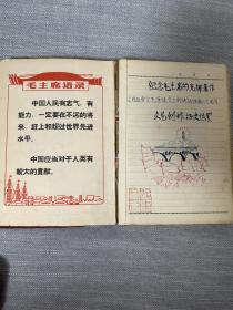 1972年间某编辑部 出版底本 手稿本 《纪念毛主席的光辉著作 文艺创作征文选等》一册全  此稿用红皮本抄成，字体不一，但都很工整，有的附手绘插画，选录当时投稿人诗歌等文艺作品几十首，后附录通讯录，当为出版社出版底本，极具价值，保真