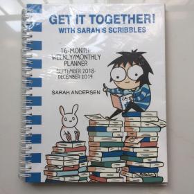 英文原版 如谜人气漫画 2018.9-2019全年手帐日历 记事本 Sarah’s Scribbles 2018-2019 16-Month Monthly/Weekly