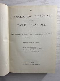 An Etymological Dictionary of the English Language 英语词源词典 （1956年第一版）大开本·精装如图、内页干净