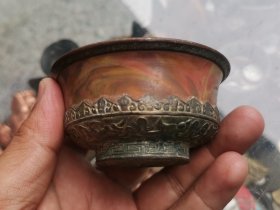 藏族包铜镀银小碗或杯盅很精美