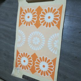 花卉图案枕巾设计手稿