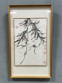 王子庐先生 墨竹 尺寸：68*47cm