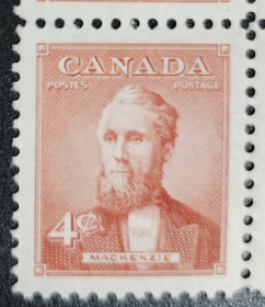 加拿大 1952年 加拿大第二届总理 亚历山大.麦肯齐 1全新 雕刻版