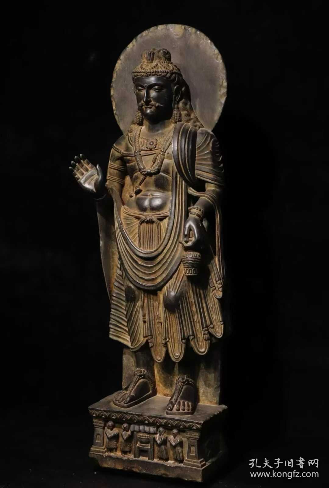 （议价） 片岩犍陀罗艺术佛像高120cm宽50cm厚22cm