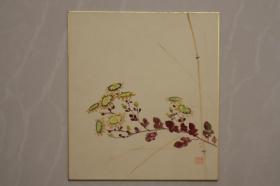 【包手绘】日本回流老画 民国时期和风浮世绘卡纸画（带背板）22