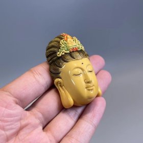 老雕“观音”牌子吊坠