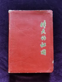 伟大的祖国50开日记本笔记本，湖北省版公私合营惠风信简制本社1950年代印刷，繁体字，未使用，空白本。本社内有8页彩色插图，吴作人，石鲁等名家给制。品相如图自定，品相要求苛刻者请绕道。