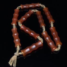 红玛瑙竹节项链