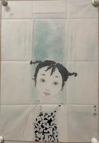 陈子，41.5×60 cm！       
       中国福建惠安人, 80年代先后在山东艺术学院美术系、北京首都师范大学美术系进修,2002结业于中央美术学院重彩高研班。现为中国美术家协会会员，中国工笔画学会常务理事，中国工笔画学会人物画艺委会委员。中国美协中国重彩画研究会理事，北京工笔重彩画会理事，福建省工笔画学会副会长。福建省画院专职画家，一级美术师。