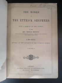 1865 The Works of The Ettrick Shepherd 两卷全，初版本，29幅整页钢版画。品相不佳，详见照片。开本25cmx18cm