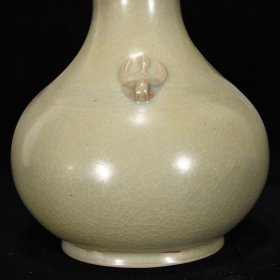 回流宋汝窑大肚瓶,高17厘米,直径14厘米