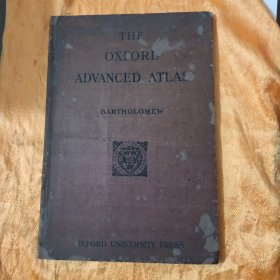 丅HF 0XF0RD ADⅤANCED ATLAS牛津高级地图集1942年出版，8开精装本