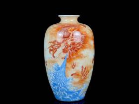《精品放漏》乾隆矾红梅瓶——清代瓷器收藏