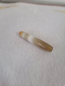 旧藏 橘皮玛瑙管珠 尺寸6.2x1.2