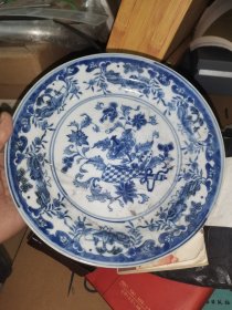 早期。外销瓷青花精品。画工精妙，全品