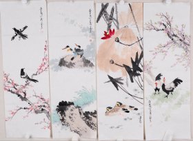 417-1张德泉《花多四屏9》
