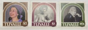 图瓦卢英女王及维多利亚女王照片邮票新3枚