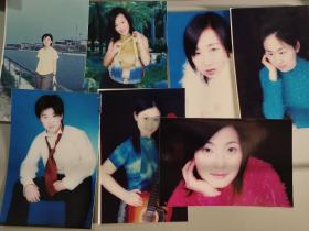 彩色老照片 同一来源同学照片 有的背后有赠言 7张 5寸