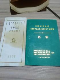 内蒙古优秀青年企业家，青年厂长1988年