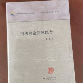 刑法总论问题思考 北京社科精品文库系列