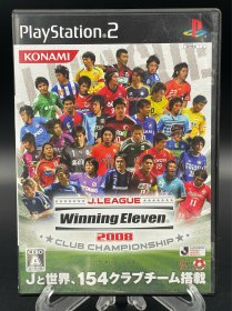 日本正版PS2游戏:实况足球J联赛2008 碟9新 箱说回卡全 全新盒