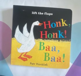 英文原版绘本 凯迪克图书 异形纸板书 Honk, Honk! Baa, Baa! 英文原版绘本 名家Petr Horacek作品 低幼儿童0-3岁宝宝启蒙英语书