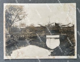 【苏州旧影】民国时期 苏州虎丘塔影桥 原版老照片一枚