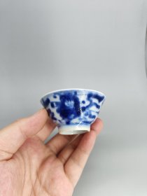 清中期青花茶杯