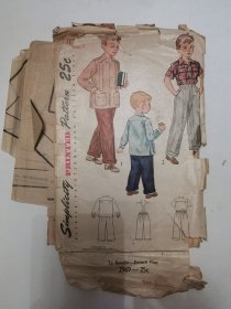 儿童时装样册十一册合售，含图纸，见图，1950年左右