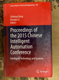 Proceedings of the 2015 Intelligent Automation Conference: Intelligent Technology and Systems